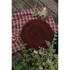 French Kiss Dark Brown Wool Beret