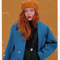 French Kiss Mustard Beret 