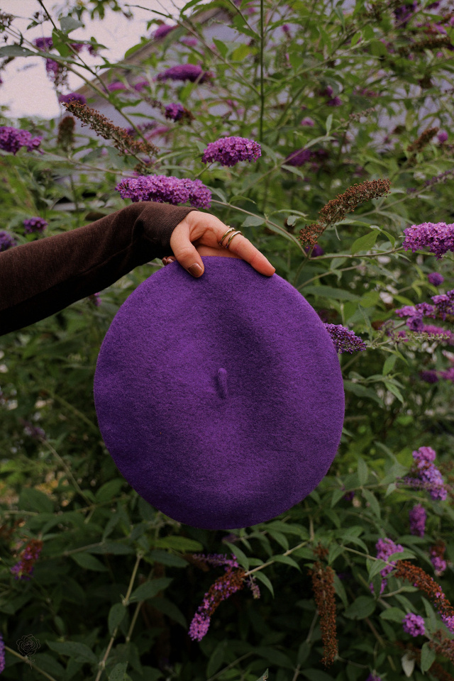 French Kiss Purple Beret 