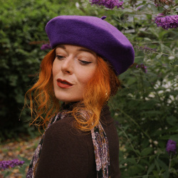 French Kiss Purple Beret 