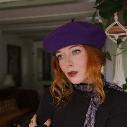 French Kiss Purple Beret 