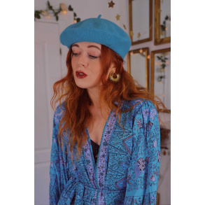 French Kiss Turquoise Beret 