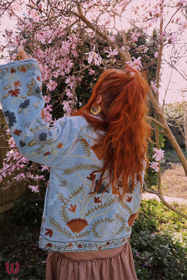 Frosty Floral Velvet Jacket | S-L