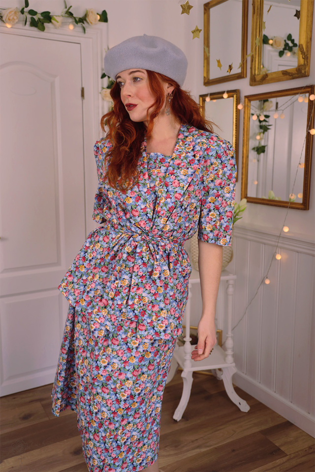 Fun Floral Vintage Set | Dress &amp; Blazer