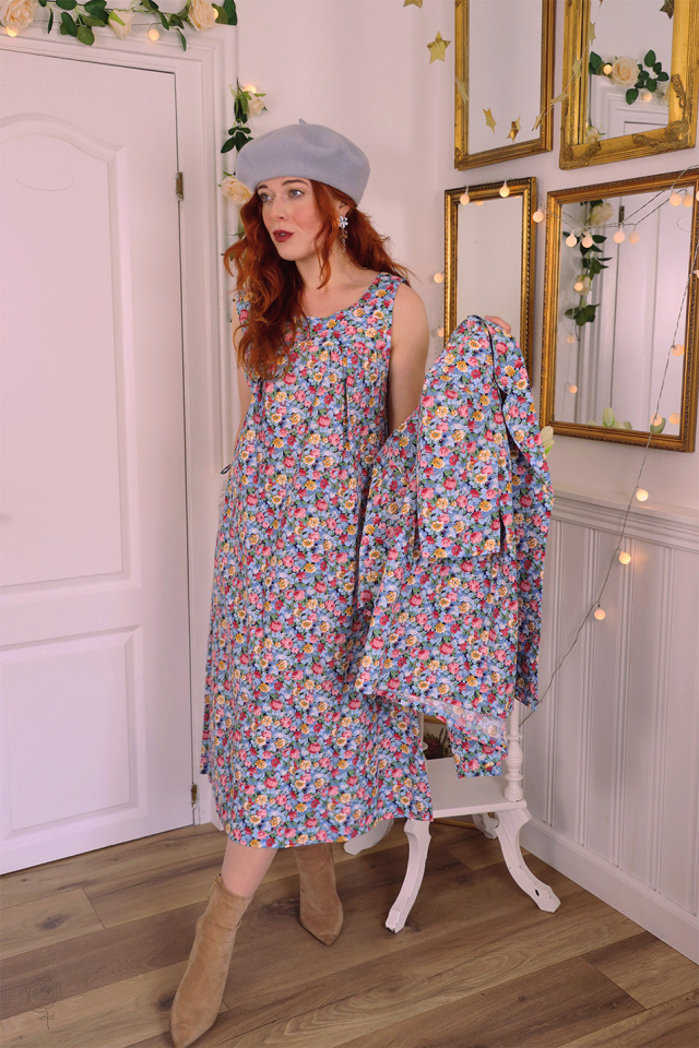 Fun Floral Vintage Set | Dress &amp; Blazer