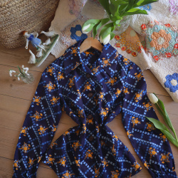 Funky Pattern Vintage Blouse | S