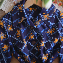 Funky Pattern Vintage Blouse | S