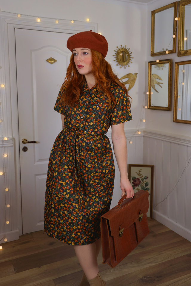 Funky Floral 70's Mini Dress | S/M