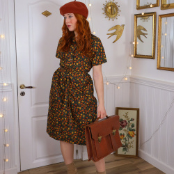 Funky Floral 70's Mini Dress | S/M