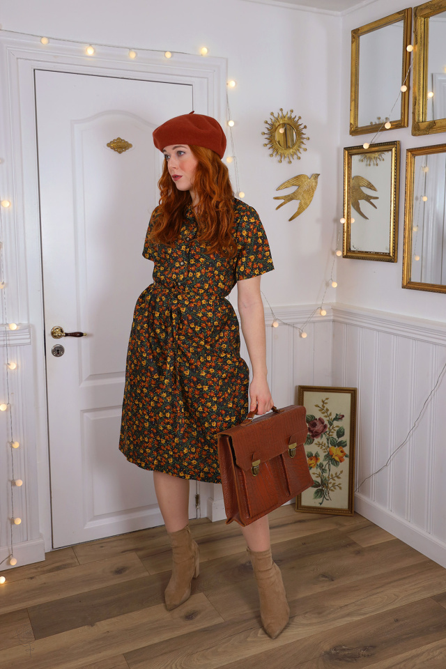 Funky Floral 70's Mini Dress | S/M