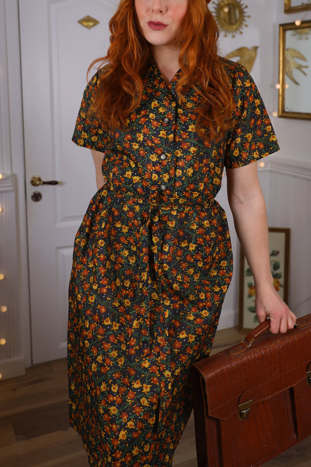 Funky Floral 70's Mini Dress | S/M