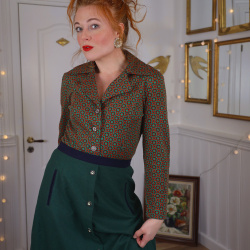 Funky Green &amp; Orange 70's Vintage Blazer | S/M