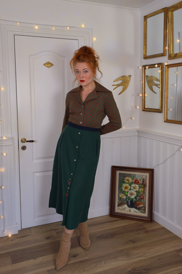 Funky Green &amp; Orange 70's Vintage Blazer | S/M