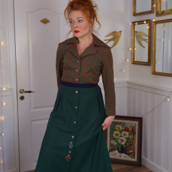 Funky Green &amp; Orange 70's Vintage Blazer | S/M