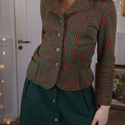 Funky Green &amp; Orange 70's Vintage Blazer | S/M