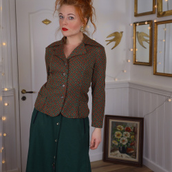 Funky Green &amp; Orange 70's Vintage Blazer | S/M