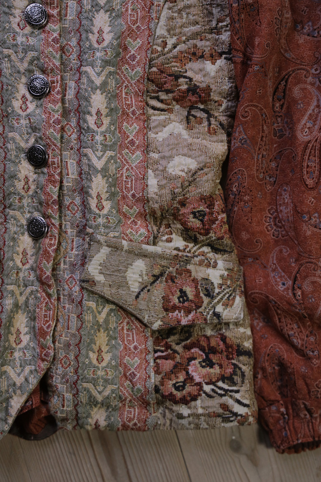 Thick Golden Tapestry Vintage Waistcoat | S