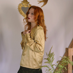 Gold Elegant Vintage Blouse | L