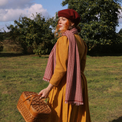 Golden Yellow Thick Vintage Gown | S