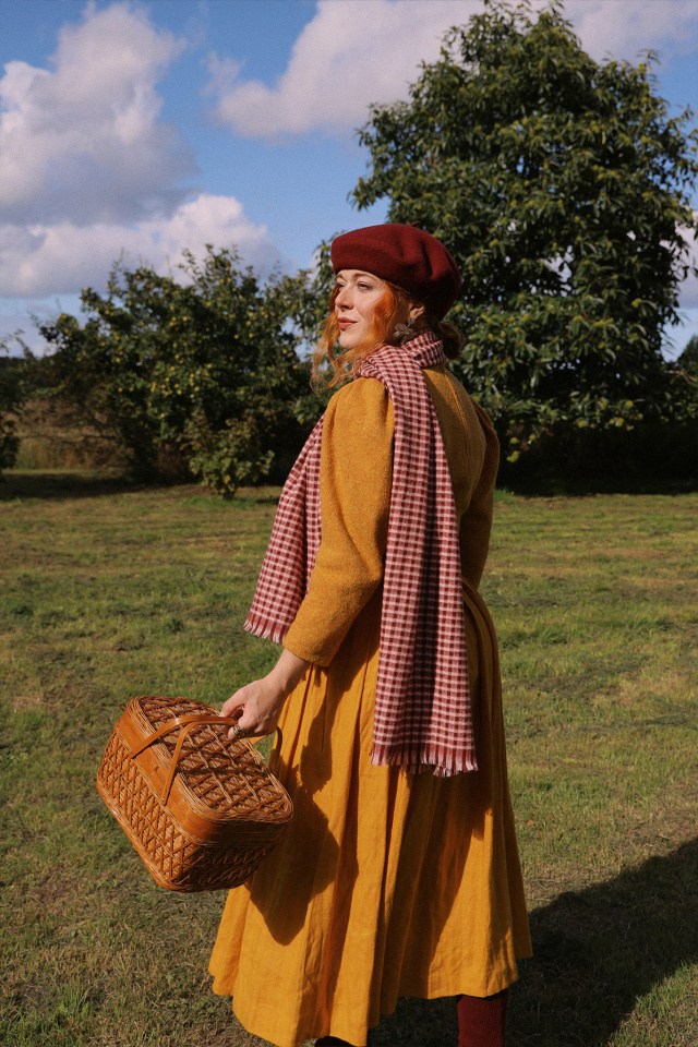 Golden Yellow Thick Vintage Gown | S
