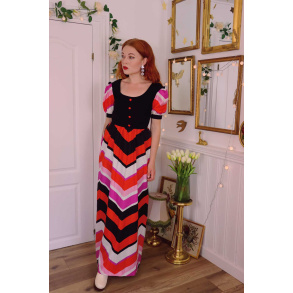 Graphical Lollipop 70's Maxi Dress | XXS