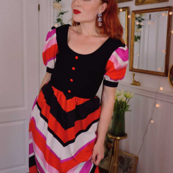 Graphical Lollipop 70's Maxi Dress | XXS