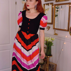 Graphical Lollipop 70's Maxi Dress | XXS