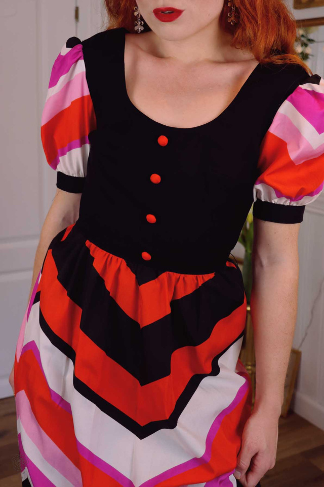 Graphical Lollipop 70's Maxi Dress | XXS