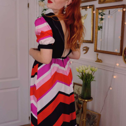 Graphical Lollipop 70's Maxi Dress | XXS