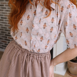 Graphical Vintage Mens Shirt | L