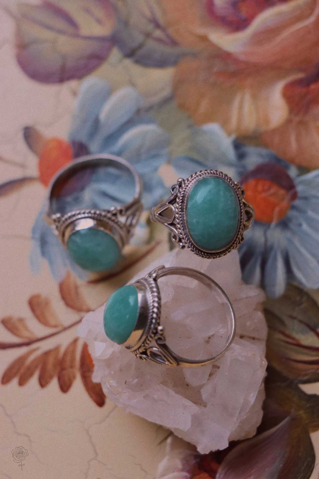 Greek Ocean Silver Ring 