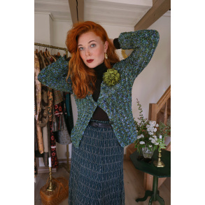 Green & Blue Handmade Cardigan | S