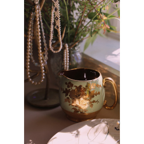Green & Gold English Vintage Jug