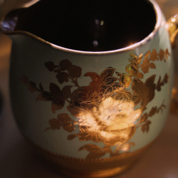 Green &amp; Gold English Vintage Jug