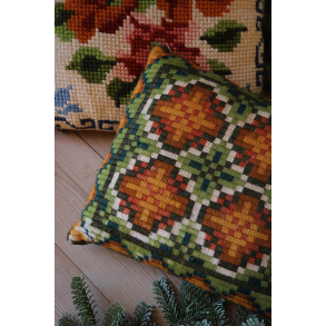 Green & Orange Retro Pillow 