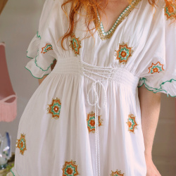 Green Boho Sola Maxi Dress
