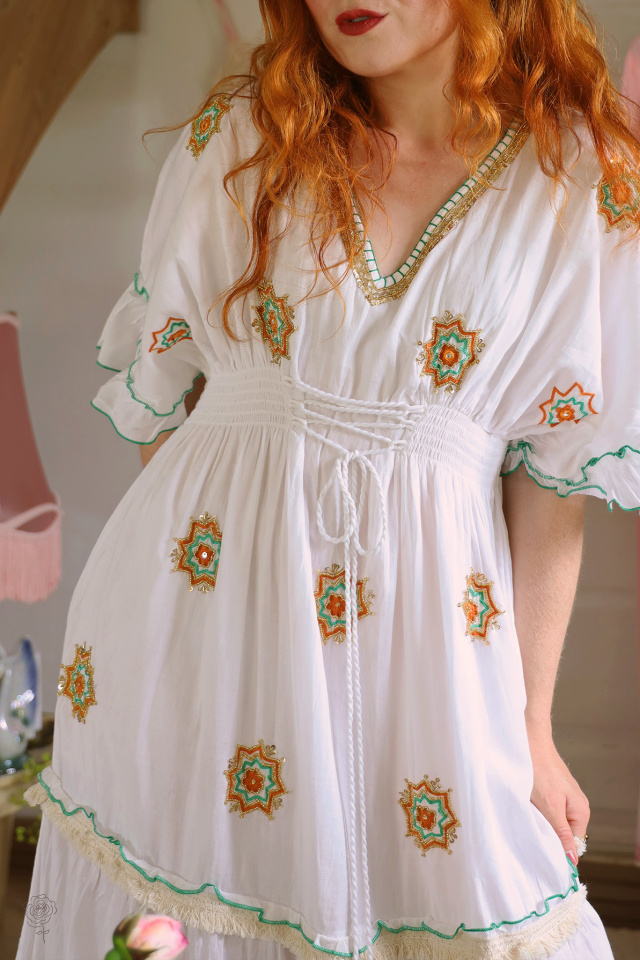 Green Boho Sola Maxi Dress