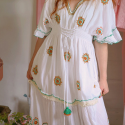 Green Boho Sola Maxi Dress
