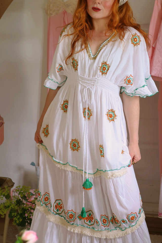 Green Boho Sola Maxi Dress