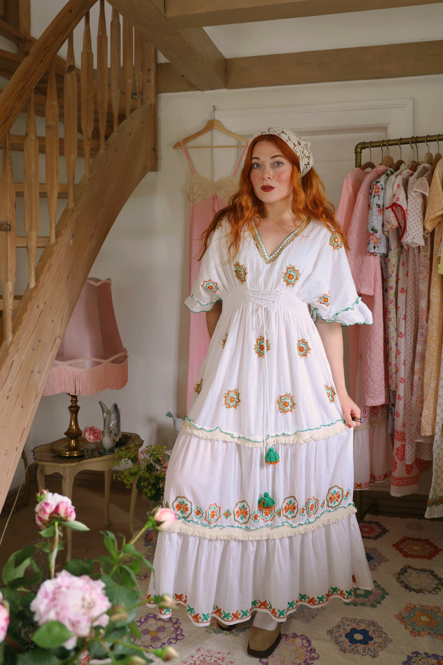 Green Boho Sola Maxi Dress