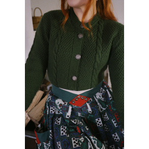 Classic Green Vintage Cardigan | S