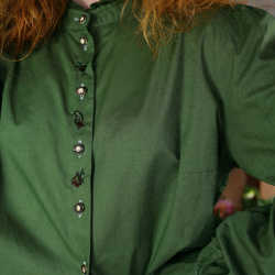 Redyed Simple Floral Embroidered Vintage Blouse | XL/XXL