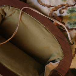 Green Geometric needlepoint Retro Bag