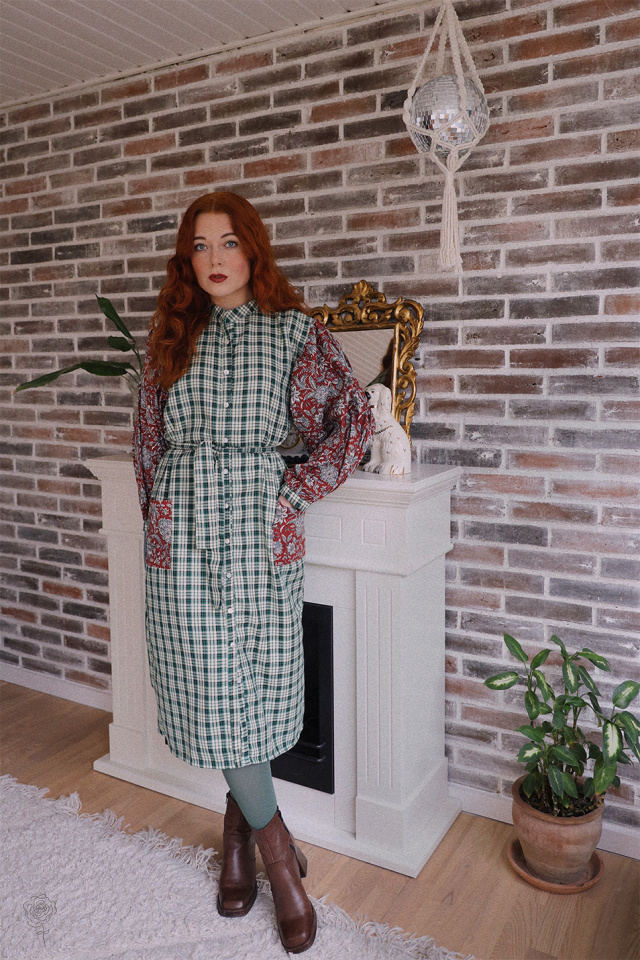 Green Mellow Midi Cotton Dress 