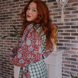 Green Mellow Midi Cotton Dress 