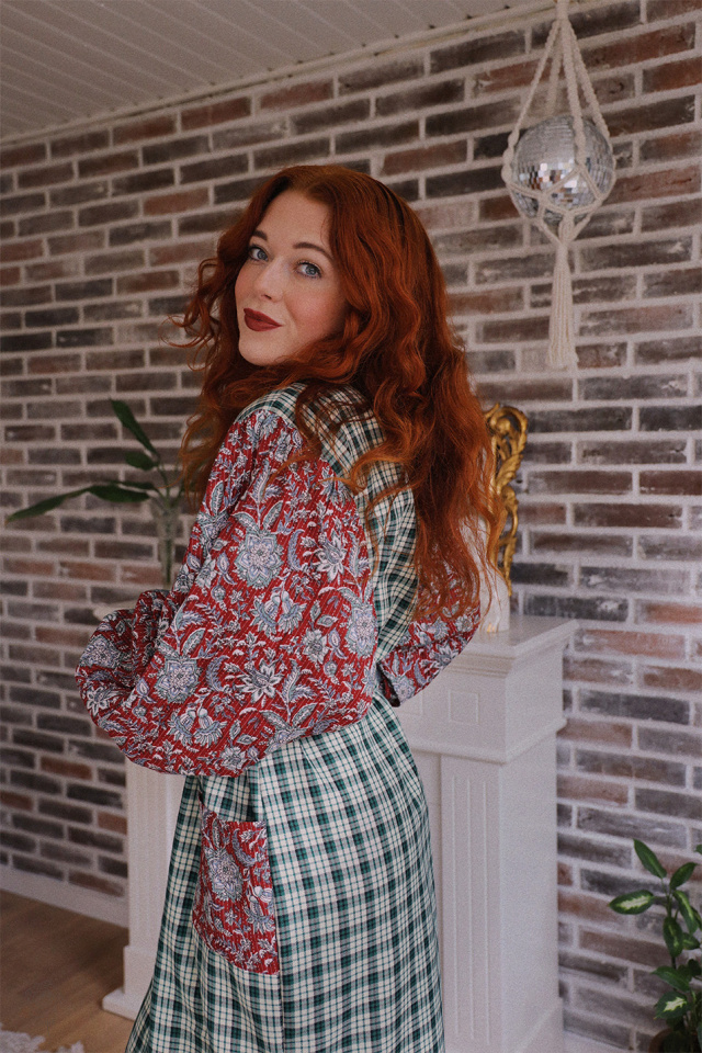 Green Mellow Midi Cotton Dress 