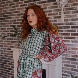 Green Mellow Midi Cotton Dress 