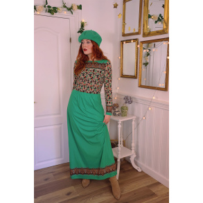 Funky Green Paisley Vintage Maxi | S