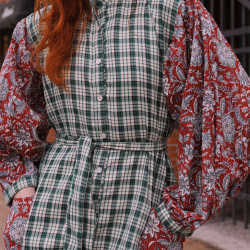 Green Mellow Midi Cotton Dress 