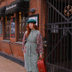 Green Mellow Midi Cotton Dress 